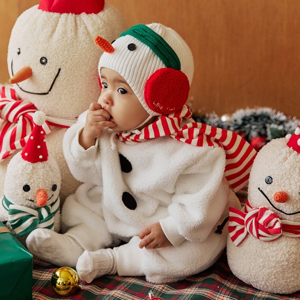 【LITTLE TINI】★Snowman Rompers Set 雪人連身服
